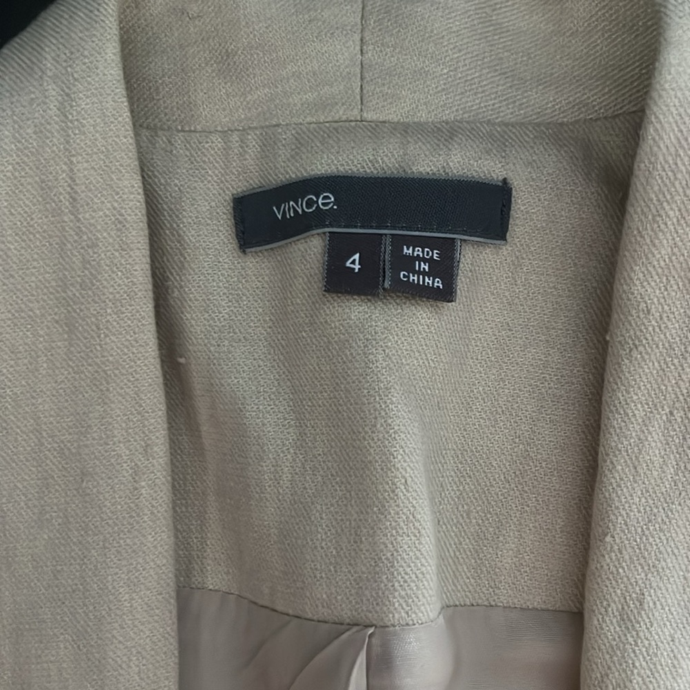 Vince Rustin Blazer Linen Blend Open Front Pocket… - image 6